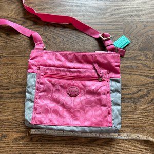 COACH pink and grey purse